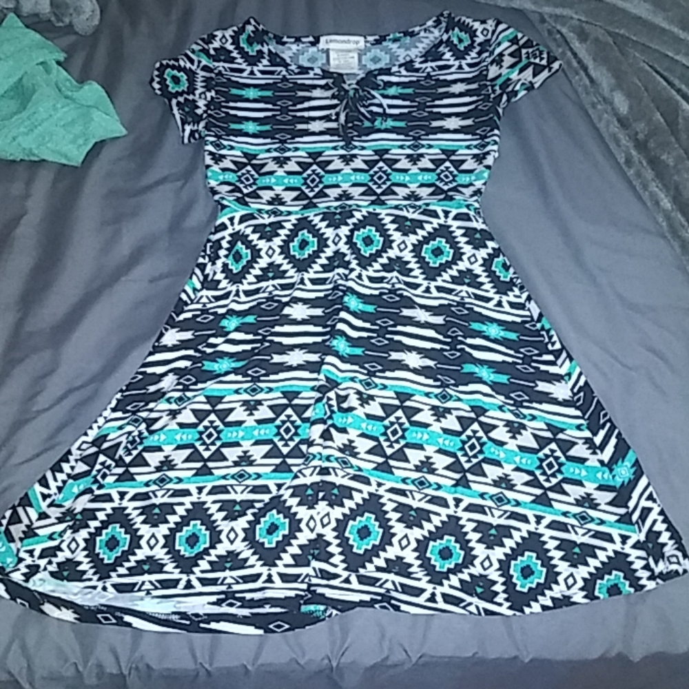 Cute tribal print kids dress (also fits xs adults)